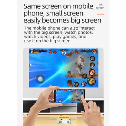 T20 320x240 400 Lumens Portable Home Theater LED HD Digital Projector, Same Screen Version, UK Plug(Black White) - LED Projector by buy2fix | Online Shopping UK | buy2fix