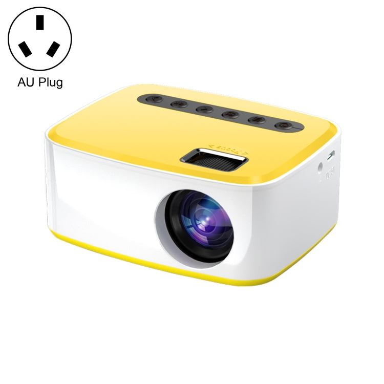 T20 320x240 400 Lumens Portable Home Theater LED HD Digital Projector, Same Screen Version, AU Plug(White Yellow) - LED Projector by buy2fix | Online Shopping UK | buy2fix