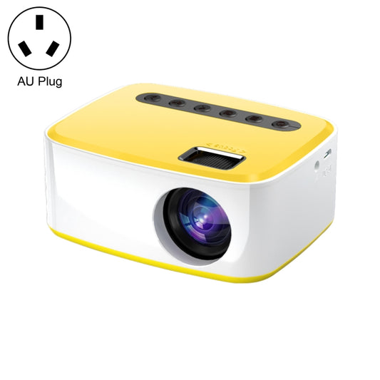 T20 320x240 400 Lumens Portable Home Theater LED HD Digital Projector, Same Screen Version, AU Plug(White Yellow) - LED Projector by buy2fix | Online Shopping UK | buy2fix
