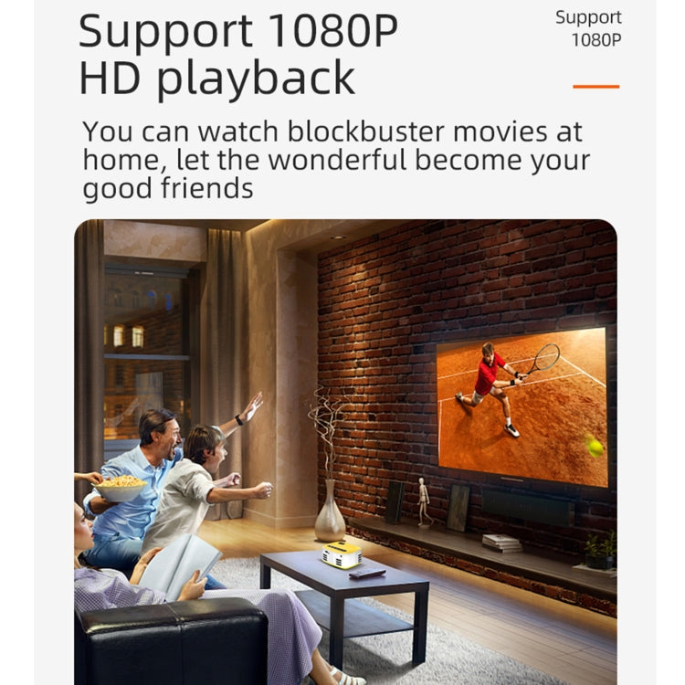 T20 320x240 400 Lumens Portable Home Theater LED HD Digital Projector, Same Screen Version, AU Plug(Black White) - LED Projector by buy2fix | Online Shopping UK | buy2fix