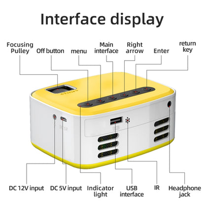 T20 320x240 400 Lumens Portable Home Theater LED HD Digital Projector, Same Screen Version, AU Plug(Black White) - LED Projector by buy2fix | Online Shopping UK | buy2fix