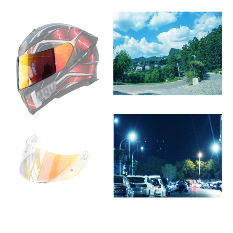 Motorcycle Helmet Visor Anti-UV Wind Shield Lens For AGV K1 / K3SV / K5(Aurora Red) - Helmets by buy2fix | Online Shopping UK | buy2fix