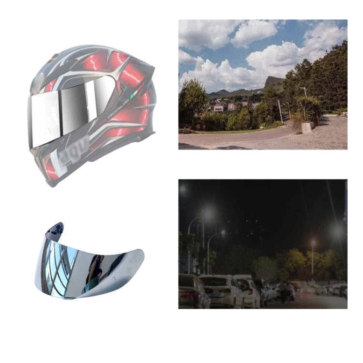 Motorcycle Helmet Visor Anti-UV Wind Shield Lens For AGV K1 / K3SV / K5(Electroplated Silver) - Helmets by buy2fix | Online Shopping UK | buy2fix