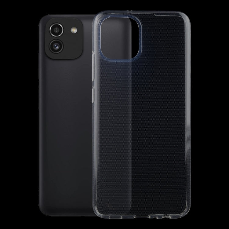 For Samsung Galaxy A03 0.75mm Ultra-thin Transparent TPU Soft Phone Case by buy2fix