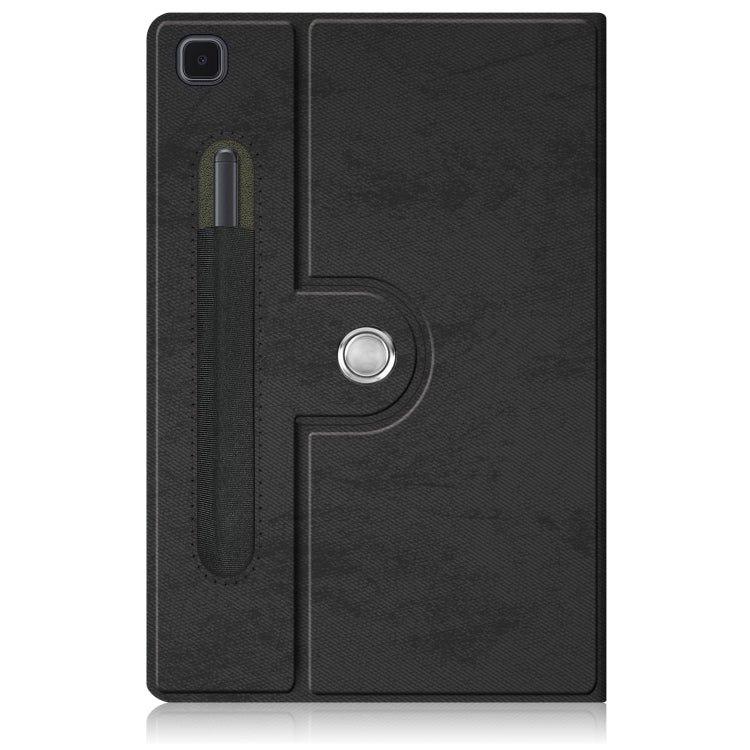 For Samsung Galaxy Tab A7 Lite  8.7 2021 T220 / T225 Solid Color 360 Degrees Rotation Tablet Leather Case with Holder(Black) - Other Galaxy Tab PC by buy2fix | Online Shopping UK | buy2fix