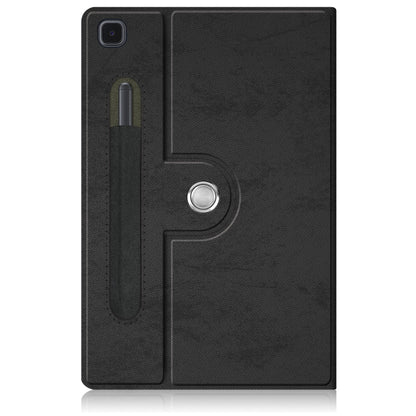 For Samsung Galaxy Tab A7 Lite  8.7 2021 T220 / T225 Solid Color 360 Degrees Rotation Tablet Leather Case with Holder(Black) - Other Galaxy Tab PC by buy2fix | Online Shopping UK | buy2fix