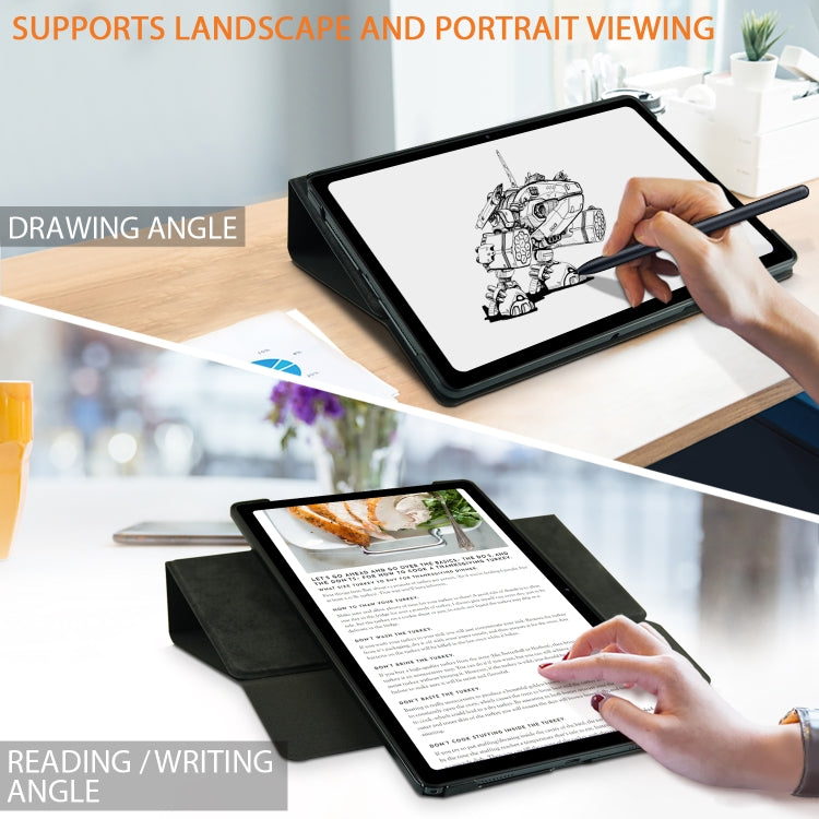 For Samsung Galaxy Tab A7 Lite  8.7 2021 T220 / T225 Solid Color 360 Degrees Rotation Tablet Leather Case with Holder(Black) - Other Galaxy Tab PC by buy2fix | Online Shopping UK | buy2fix
