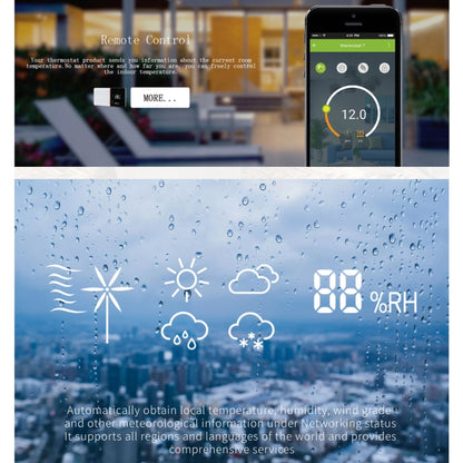 BHT-005-GCLW 220V AC 3A Smart Home Heating Thermostat for EU Box, Control Boiler Heating with Only Internal Sensor & WIFI Connection - Thermostat & Thermometer by buy2fix | Online Shopping UK | buy2fix