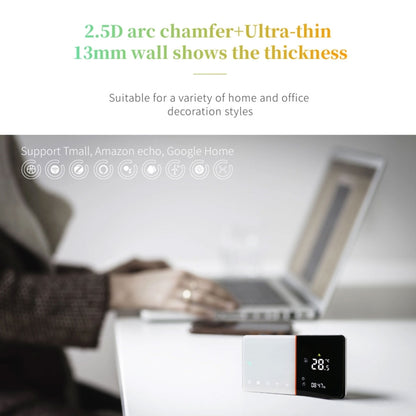 BHT-005-GCLW 220V AC 3A Smart Home Heating Thermostat for EU Box, Control Boiler Heating with Only Internal Sensor & WIFI Connection - Thermostat & Thermometer by buy2fix | Online Shopping UK | buy2fix