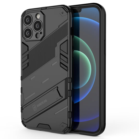 For iPhone 13 Pro Max Punk Armor 2 in 1 PC + TPU Phone Case with Invisible Holder (Black) - iPhone 13 Pro Max Cases by buy2fix | Online Shopping UK | buy2fix