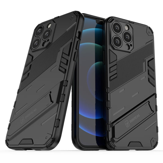 For iPhone 13 Pro Max Punk Armor 2 in 1 PC + TPU Phone Case with Invisible Holder (Black) - iPhone 13 Pro Max Cases by buy2fix | Online Shopping UK | buy2fix