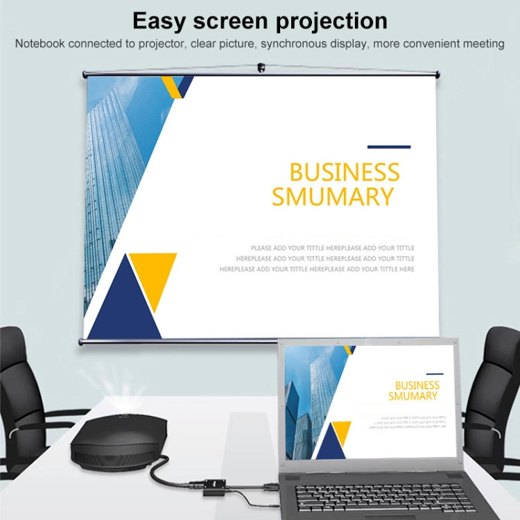 D45 3 in 1 DP to HDMI + VGA + 3.5 Audio Converter Cable(Black) by buy2fix