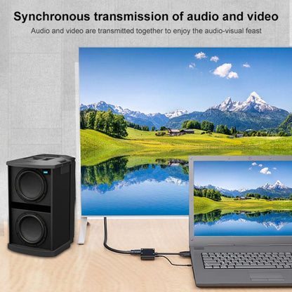 D45 3 in 1 DP to HDMI + VGA + 3.5 Audio Converter Cable(Black) by buy2fix