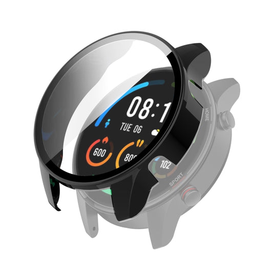 For Xiaomi Watch Color Sport PC + Tempered Glass Watch Protective Case(Black) - Watch Cases by buy2fix | Online Shopping UK | buy2fix