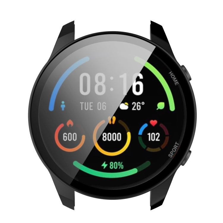 For Xiaomi Watch Color Sport PC + Tempered Glass Watch Protective Case(Black) - Watch Cases by buy2fix | Online Shopping UK | buy2fix