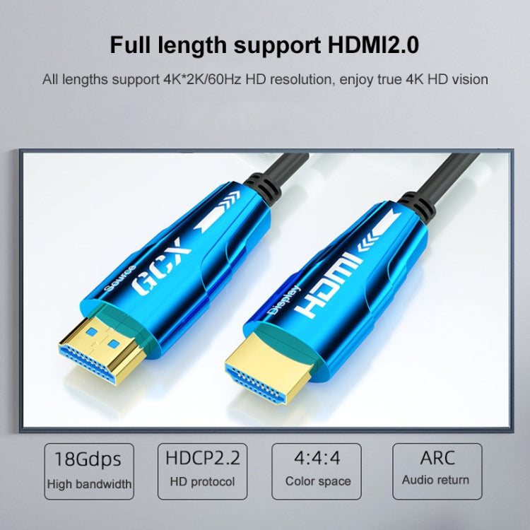 HDMI 2.0 Male to HDMI 2.0 Male 4K HD Active Optical Cable, Cable Length:20m by buy2fix