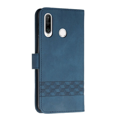 For Huawei P20 Lite Cubic Skin Feel Flip Leather Phone Case(Royal Blue) - Huawei Cases by buy2fix | Online Shopping UK | buy2fix