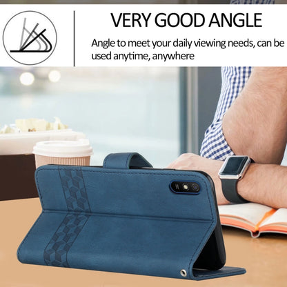 For Huawei Y5 2019 Cubic Skin Feel Flip Leather Phone Case(Royal Blue) - Huawei Cases by buy2fix | Online Shopping UK | buy2fix