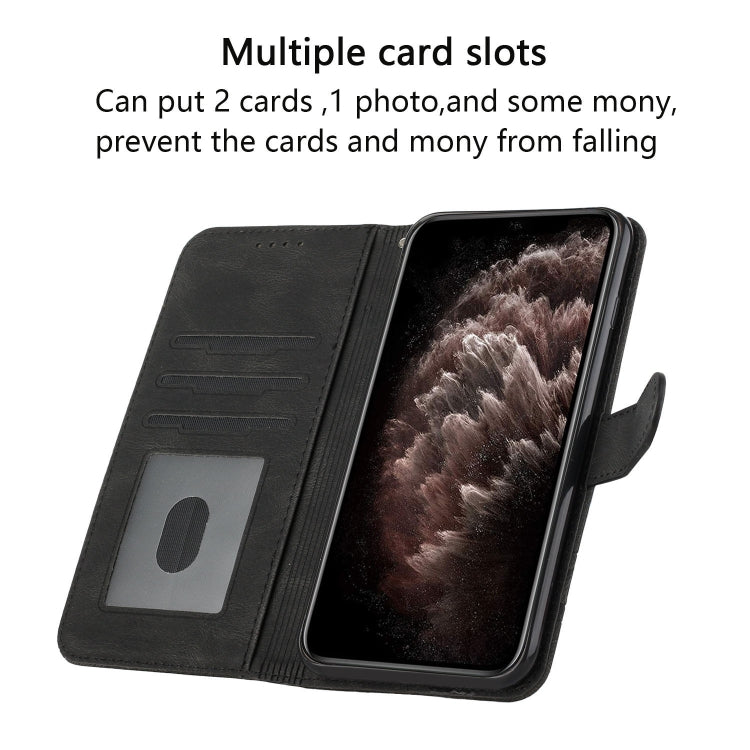 For OPPO Realme 7i Cubic Skin Feel Flip Leather Phone Case(Black) - Realme Cases by buy2fix | Online Shopping UK | buy2fix
