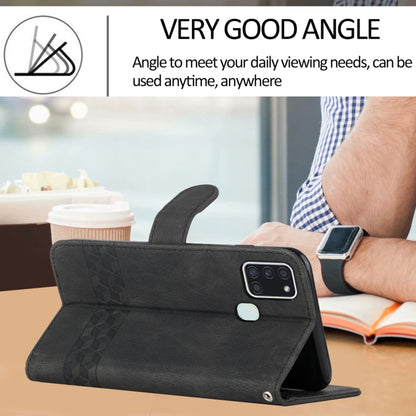 For OPPO Realme 7i Cubic Skin Feel Flip Leather Phone Case(Black) - Realme Cases by buy2fix | Online Shopping UK | buy2fix