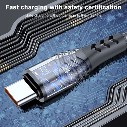 ADC-005 6A USB to USB-C / Type-C Weave Fast Charging Data Cable, Length:3m(Silver) by buy2fix