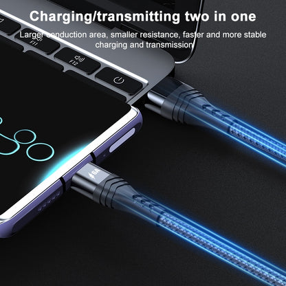 ADC-005 6A USB to USB-C / Type-C Weave Fast Charging Data Cable, Length:3m(Black) by buy2fix