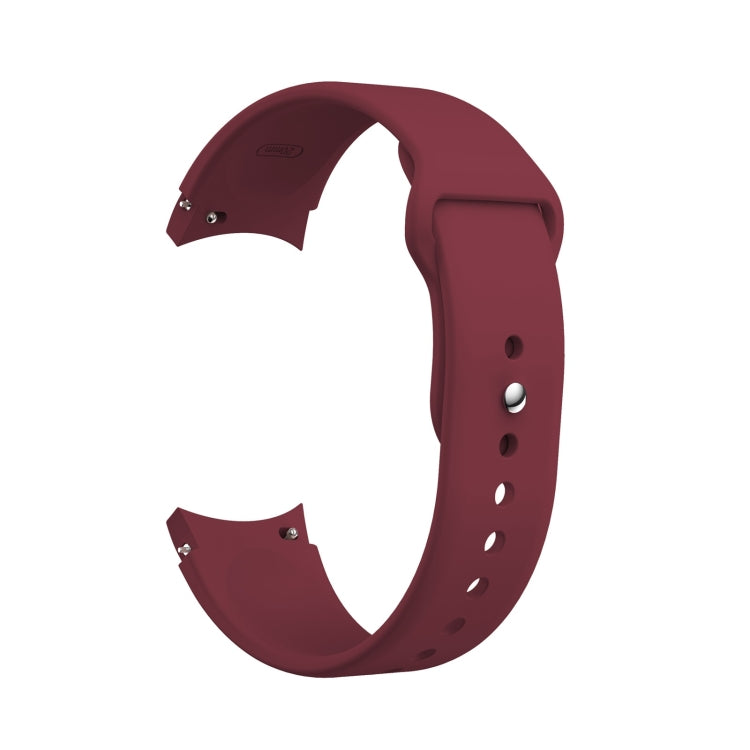 For Samsung Galaxy Watch4 40&44mm/Watch4 Classic 42&46mm Silicone Reverse Buckle Watch Band(Wine Red) - Watch Bands by buy2fix | Online Shopping UK | buy2fix