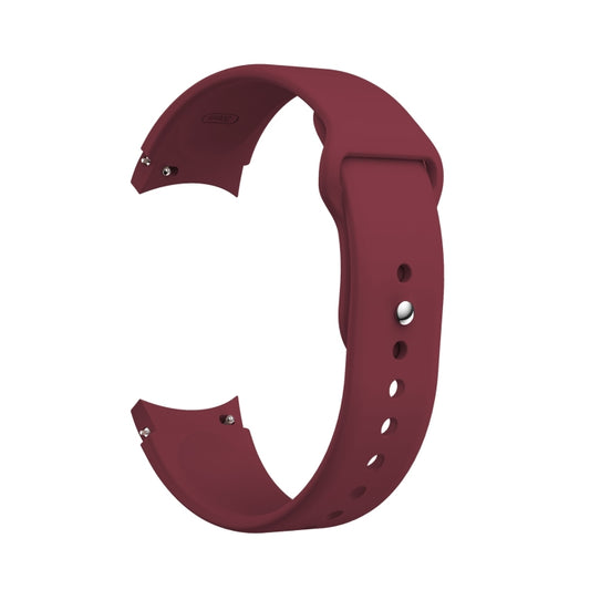 For Samsung Galaxy Watch4 40&44mm/Watch4 Classic 42&46mm Silicone Reverse Buckle Watch Band(Wine Red) - Watch Bands by buy2fix | Online Shopping UK | buy2fix