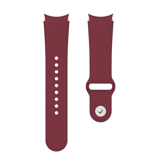 For Samsung Galaxy Watch4 40&44mm/Watch4 Classic 42&46mm Silicone Reverse Buckle Watch Band(Wine Red) - Watch Bands by buy2fix | Online Shopping UK | buy2fix