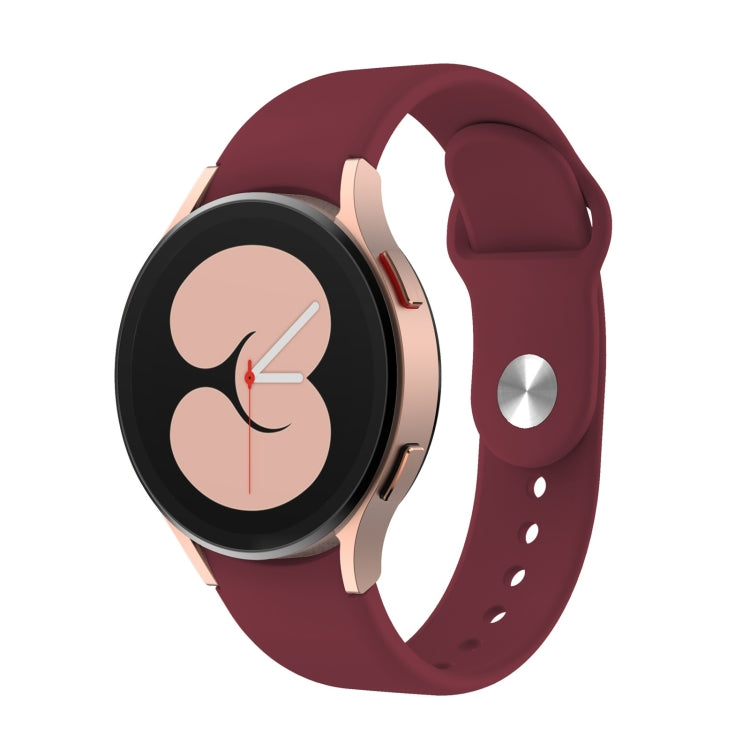 For Samsung Galaxy Watch4 40&44mm/Watch4 Classic 42&46mm Silicone Reverse Buckle Watch Band(Wine Red) - Watch Bands by buy2fix | Online Shopping UK | buy2fix