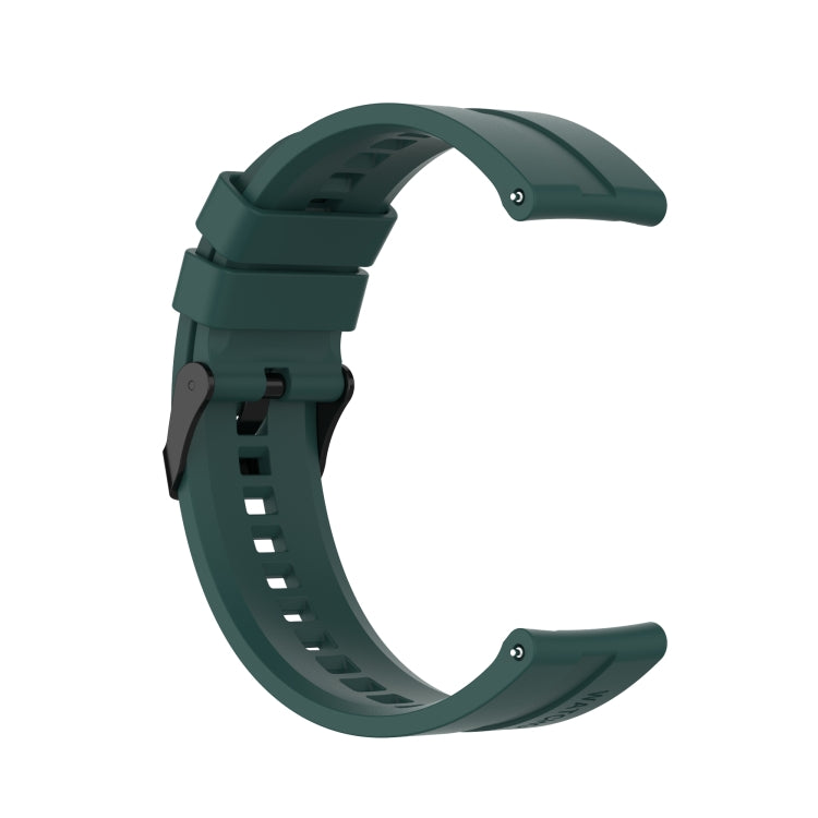 For Huawei Watch GT 3 42mm 20mm Silicone Black Buckle Watch Band(Dark Green) by buy2fix