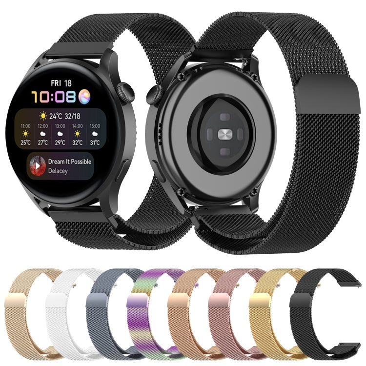For Huawei Watch GT 3 46mm/GT Runner 22mm Milan Metal Watch Band(Colorful) by buy2fix