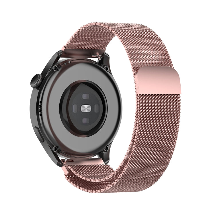 For Huawei Watch GT 3 42mm 20mm Milan Metal Watch Band(Rose Pink) - Watch Bands by buy2fix | Online Shopping UK | buy2fix