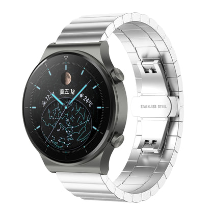 For Huawei Watch GT 3 46mm/GT Runner 22mm One-bead Steel Watch Band(Silver) by buy2fix