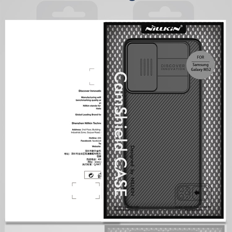 For Samsung Galaxy M52 5G NILLKIN Black Mirror Series Camshield PC Phone Case(Blue) - Galaxy Phone Cases by NILLKIN | Online Shopping UK | buy2fix