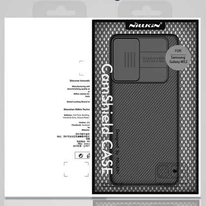 For Samsung Galaxy M52 5G NILLKIN Black Mirror Series Camshield PC Phone Case(Blue) - Galaxy Phone Cases by NILLKIN | Online Shopping UK | buy2fix