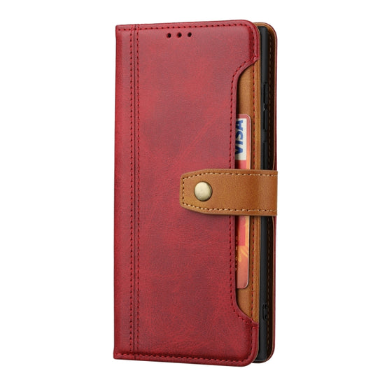 For Xiaomi Redmi Note 11/Poco M4 Pro Calf Texture Double Fold Leather Phone Case(Red) - Xiaomi Cases by buy2fix | Online Shopping UK | buy2fix