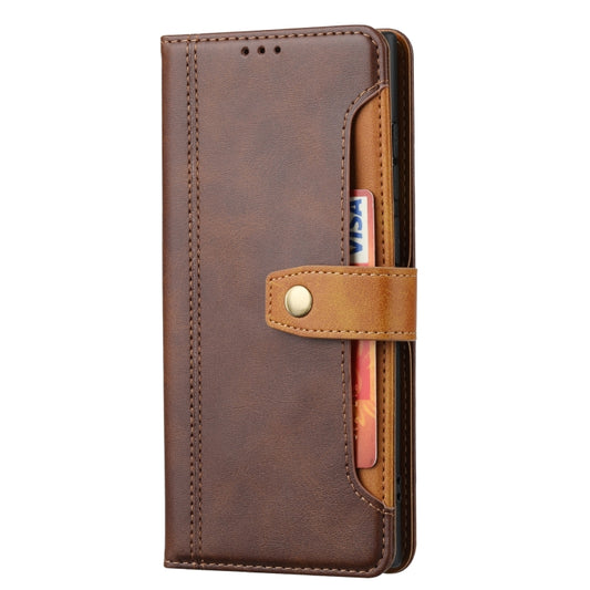 For Xiaomi Redmi Note 11/Poco M4 Pro Calf Texture Double Fold Leather Phone Case(Brown) - Xiaomi Cases by buy2fix | Online Shopping UK | buy2fix