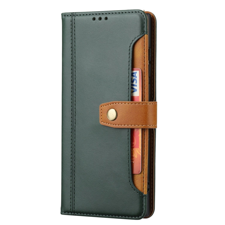 For Xiaomi Redmi Note 11/Poco M4 Pro Calf Texture Double Fold Leather Phone Case(Green) - Xiaomi Cases by buy2fix | Online Shopping UK | buy2fix