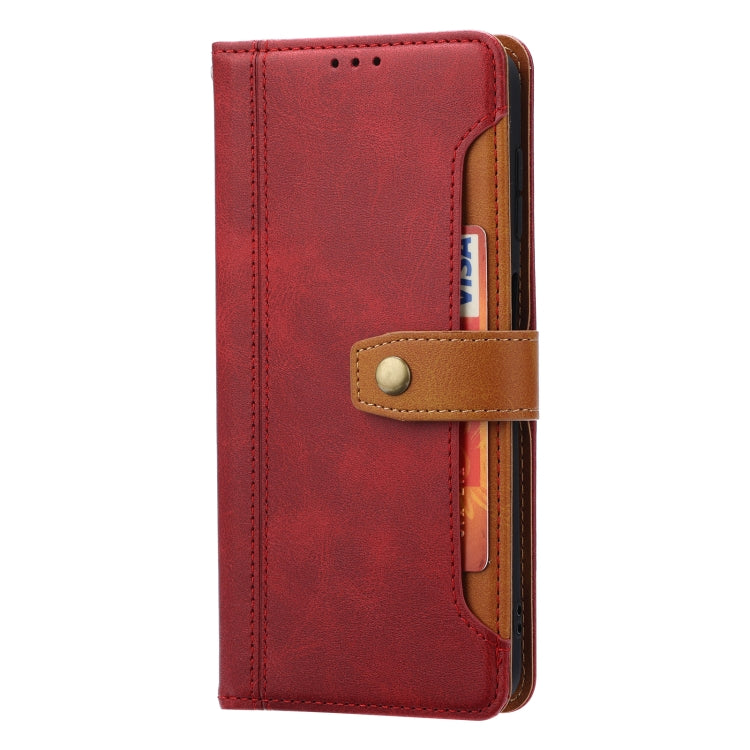 For Samsung Galaxy A13 5G Calf Texture Double Fold Leather Phone Case(Red) by buy2fix