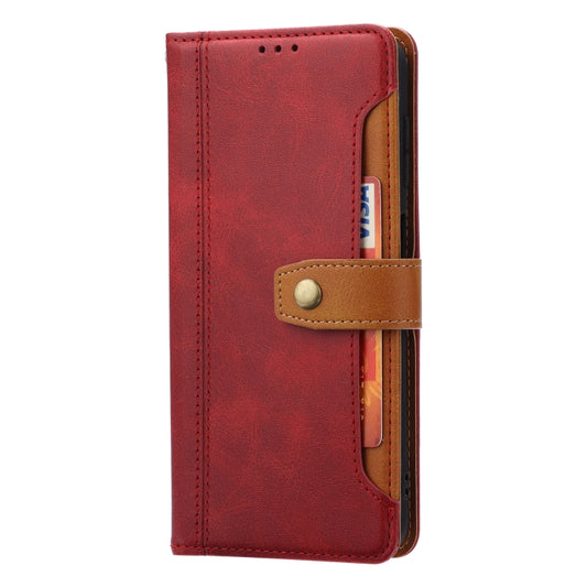 For Samsung Galaxy A13 5G Calf Texture Double Fold Leather Phone Case(Red) by buy2fix