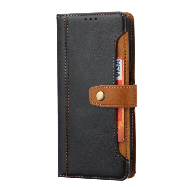 For Samsung Galaxy A13 5G Calf Texture Double Fold Leather Phone Case(Black) by buy2fix