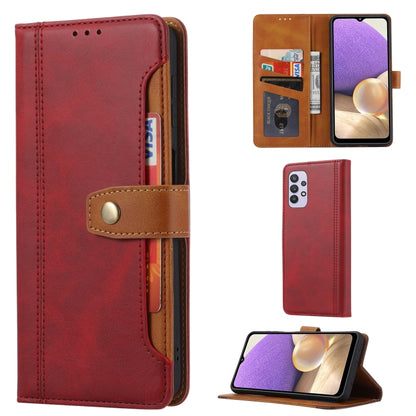 For Samsung Galaxy A33 5G Calf Texture Double Fold Leather Phone Case(Red) by buy2fix