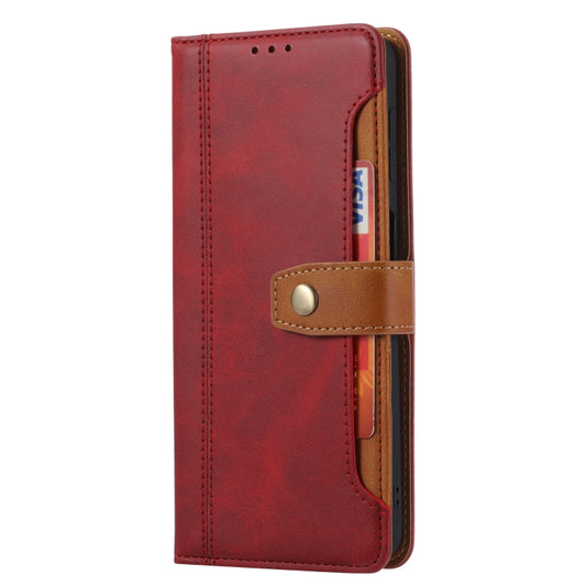 For Samsung Galaxy A33 5G Calf Texture Double Fold Leather Phone Case(Red) by buy2fix