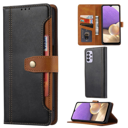 For Samsung Galaxy A33 5G Calf Texture Double Fold Leather Phone Case(Black) by buy2fix