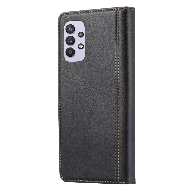 For Samsung Galaxy A33 5G Calf Texture Double Fold Leather Phone Case(Black) by buy2fix