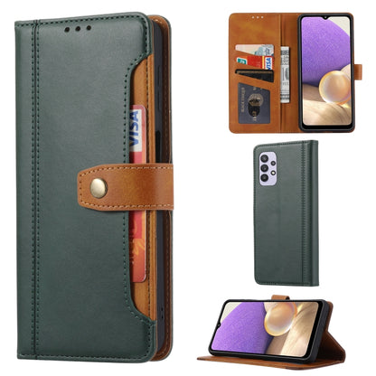 For Samsung Galaxy A33 5G Calf Texture Double Fold Leather Phone Case(Green) by buy2fix