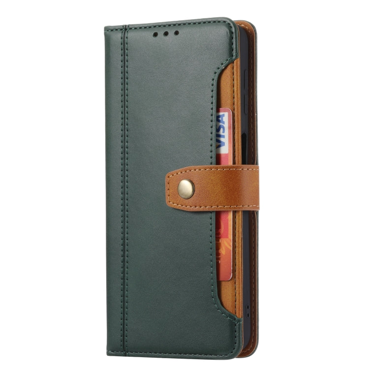 For Samsung Galaxy A33 5G Calf Texture Double Fold Leather Phone Case(Green) by buy2fix