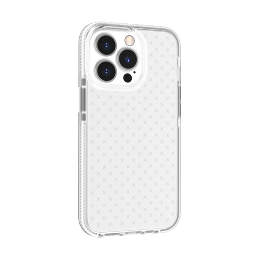 For iPhone 13 Pro Grid Pattern Shockproof Transparent TPU Phone Case (White) - iPhone 13 Pro Cases by buy2fix | Online Shopping UK | buy2fix