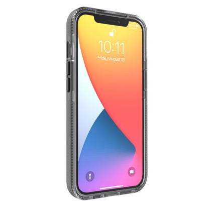 For iPhone 13 Grid Pattern Shockproof Transparent TPU Phone Case(Black) - iPhone 13 Cases by buy2fix | Online Shopping UK | buy2fix